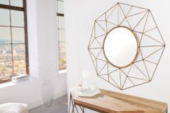 Handgearbeiteter Spiegel DIAMOND L 80cm messing aus Eisen im Retro Design