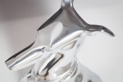 Elegante Windhund Skulptur GREYHOUND 70cm Aluminium Design Figur