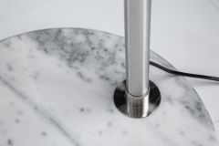 Design Bogenlampe EXTENSO 230cm weiß Stehlampe mit weißem Marmorfuß
