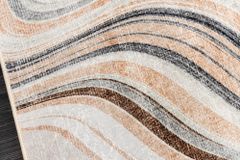 Moderner Teppich EARTH 230x160cm beige grau multicolor Flachgewebe Indoor-Teppich