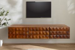 Massivholz TV Lowboard VULCANO 160cm hängend natur Mango Wohnzimmer