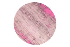 Vintage Teppich MODERN ART 150cm beige pink verwaschen rund Used Look