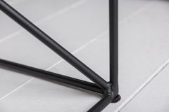 Massivholz Couchtisch ARCHITECTURE 110cm Eiche geölt schwarzes Metallgestell mit Ablage