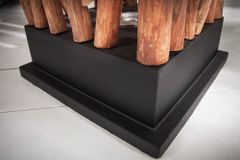Handgefertigte Stehlampe NATURE ART 173cm aus Longan-Massivholz