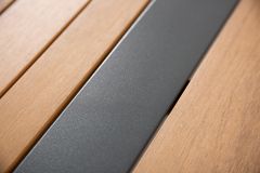 Wetterfestes Gartenmöbel Set TAMPA LOUNGE 250cm grau Aluminium inkl. Sitzbank Tisch Kissen