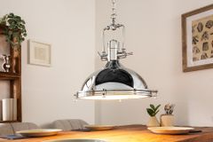 Industrial Hängelampe INDUSTRIAL 45cm silber Chrom Designklassiker