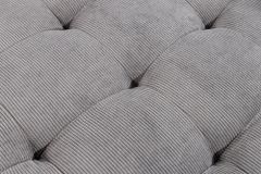 Modernes Ecksofa STOCKHOLM 220cm grau Cordstoff Federkern 3-Sitzer-Sofa