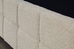 Modernes Boxbett PRESTIGE 180x200cm creme Bouclé mit Stauraum und Lattenrost