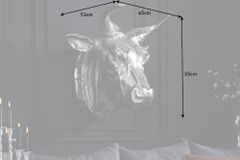 Extravagante Stierkopf Wanddekoration TORERO 65cm silber Deko Schädel
