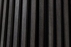 Runder Esstisch VALHALLA WOOD 120cm schwarz Eichenholz Säulenfuß