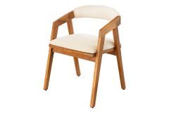 Design Stuhl MAMMUT beige natur massives Akazienholz honey finish