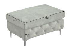 Chesterfield Sitzhocker MODERN BAROCK 95cm grün Samt Fußhocker
