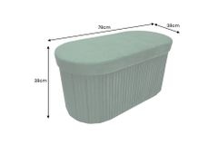Faltbare Polsterbank ÉLAN 80cm grün Samt Sitzbank mit Stauraum