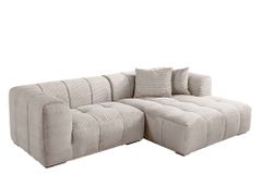Modernes Sofa ZERO GRAVITY 240cm beige Cord 3-Sitzer Couch