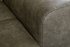 Big Sofa ELEGANCIA 285cm taupe Microfaser XXL Couch inkl. Kissen Federkern