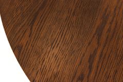 Ausziehbarer Esstisch VALHALLA WOOD 120-160-200cm smoked braun Eichenholz Säulenfuß
