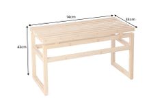 Design Sitzbank LAGOON SPA 75cm Bambusholz Badezimmerbank
