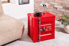 Container-Schrank GLOBETROTTER 50cm rot Metall Nachttisch Beistellschrank