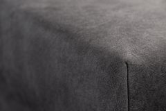 Moderne XXL Wohnlandschaft KENT 305cm grau Samt Bigsofa inkl. Hocker Federkern