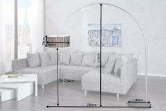 Design Bogenlampe EXTENSO 230cm schwarz Stehlampe mit Marmorfuß