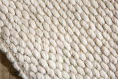 Design Teppich WOOL XXL 350x240cm hellbeige aus Wolle