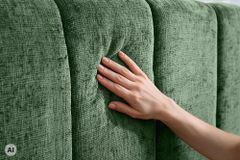 Design Boxbett ADLON 180x200cm petrol grün Chenille Cremona mit Stauraum und Lattenrost