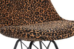 Design Stuhl SCANDINAVIA MEISTERSTÜCK braun schwarz Chenille schwarz Metallgestell