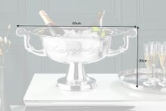 Exklusiver Sektkühler CHAMPAGNE 65cm silber poliert Flaschenkühler