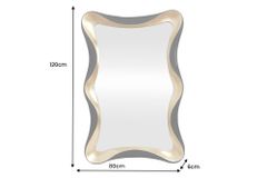Moderner Wandspiegel ALICE 120cm gold schwarz variabel aufhängbar