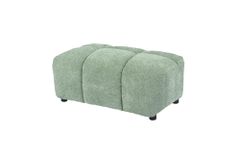 Moderner Hocker CLOUD 100cm salbei Bouclé Federkern Fußhocker Sitzhocker