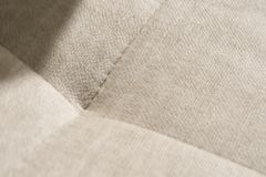 XXL Wohnlandschaft KENT 305cm champagner beige Vogue Velours Samt Federkern mit Hocker