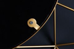 Handgearbeiteter Spiegel DIAMOND L 80cm gold aus Eisen im Retro Design