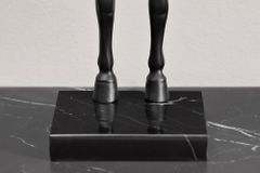 Extravagante Tischlampe BLACK BEAUTY 75cm schwarz gold Pferde-Skulptur