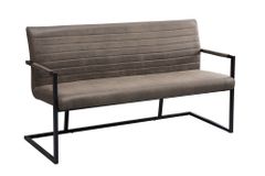 Industrial Freischwinger Bank LOFT 160cm taupe mit Armlehne