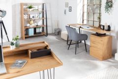 Industrial Schreibtisch STUDIO 160cm Eichenoptik mit 3 Schubladen