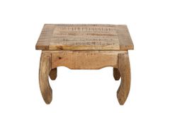 Massiver Couchtisch OPIUM ANTIQUE 60cm natur Mangoholz Beistelltisch