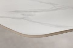 Design Esstisch OSAKA 160cm weiß Keramik schwarz Sterngestell Metall