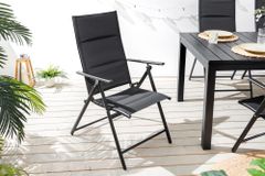 Outdoor Gartenstuhl COMFORT LINE anthrazit zusammenklappbar wetterfest Hochlehner