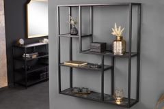 Modernes Wandregal SLIM LINE 90cm graphit Metall hängend