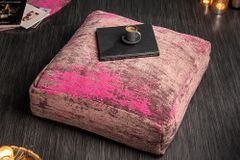 Design Bodenkissen XL MODERN ART 70cm rot pink abstraktes Muster Sitzpouf