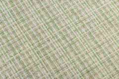 Design Stuhl LYON grün-rosa kariert Bouclé schwarze Metallbeine