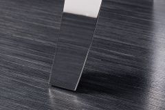 Design Couchtisch MODERN BAROCK 100cm schwarz anthrazit chrom Keramik Marmor
