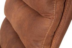 Design Freischwinger Stuhl COMFORT hellbraun mit Edelstahl-Gestell