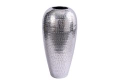 Elegante Vase ORIENTAL 50cm silber im Wild Hammerschlag Design