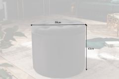 Eleganter Hocker MODERN BAROCK 50cm schwarz Samt Aufbewahrungkorb