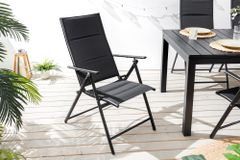 Outdoor Gartenstuhl COMFORT LINE anthrazit zusammenklappbar wetterfest Hochlehner