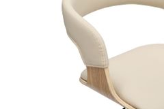 Höhenverstellbarer Barhocker MANHATTAN natur Eiche creme beige Kunstleder drehbar