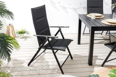 Outdoor Gartenstuhl COMFORT LINE anthrazit zusammenklappbar wetterfest Hochlehner