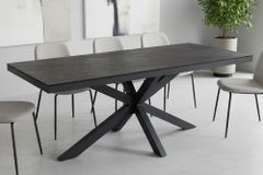 In- und Outdoor Esstisch GALAXIE 180cm anthrazit Keramik Aluminium Gartentisch