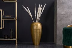 Elegante Vase ORIENTAL 50cm gold im Wild Hammerschlag Design